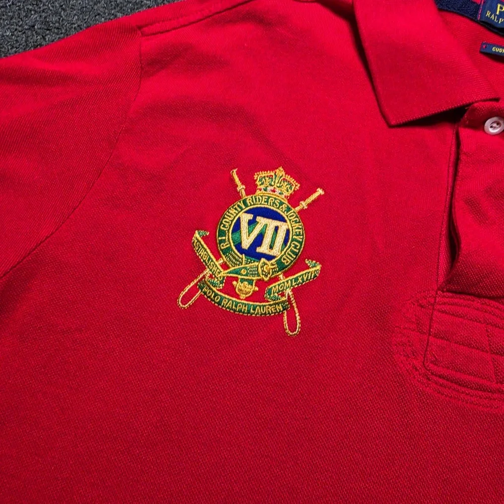 Polo Ralph Lauren Rugby Polo Long Sleeve Red Mens XXL Mesh Crest Big Pony IV